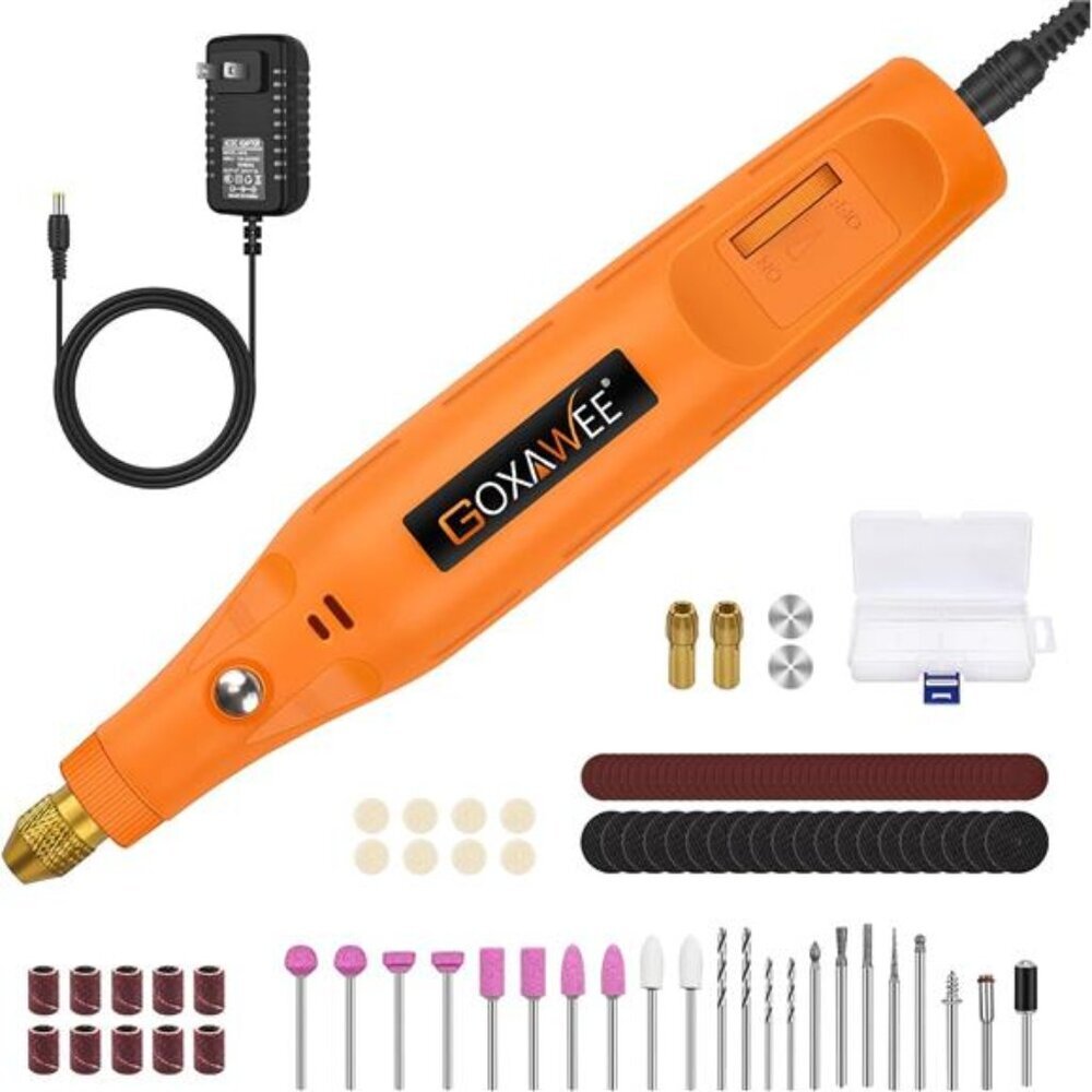 Corded Rotary Tool Kit for Crafts, GOXAWEE Mini Power Tool